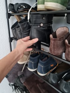 SONGMICS 2er Set Schuhregale, für 24-30 Paar Schuhe, Schuh-Organizer schwarz Kunden-Foto 2
