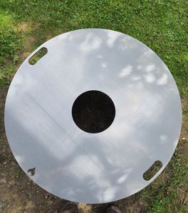 Ohnivá deska 80 cm - masivní 5mm grilovací deska pro ohnivý sud nebo ohnivou mísu - od předního výrobce na trhu - Vyrobeno v Německu Fotografie od zákazníka č. 4