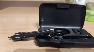 Bluetooth Headset mit Mikrofon, In-Ear Freisprech Headset Handy Kabellose Kopfhörer mit LED Ladebox für Autofahren/Business/Büro, IPX7 Wasserdicht (Schwarz) Kunden-Foto 2