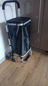 Aopunly 3in1 Einkaufstrolley mit Rädern 40L bis 40 kg Shopping Trolley Einkaufswagen mit Kühlfach 6 Rollen Kunden-Foto 1