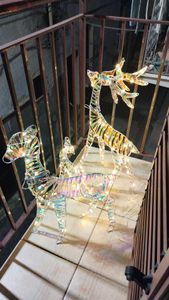LEADZM 2-teiliges Weihnachtsbeleuchtung Rentier mit Schlitten & 135 warmweißen Lichtern, Weihnachten Deko für Außen und Innen Kunden-Foto 15