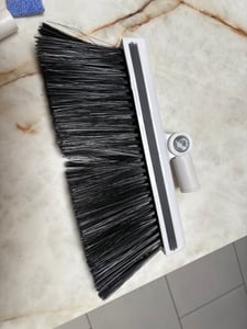 Bedee Besen mit Kehrschaufel Set, Besen mit Langstiel zum Kehren im Innen- und Außenbereich, Weiß Kunden-Foto 3