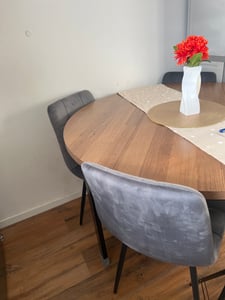 DEULINE Esszimmerstühle Essstühle Samtbezug Polsterstuhl Stühle Esszimmer Stuhl Milano 4er-Set GRAU 521252 Kunden-Foto 30