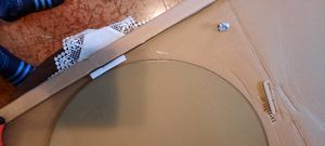 vidaXL Tischplatte aus gehärtetem Glas rund 900 mm Kunden-Foto 3