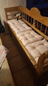 4er Set Stuhlkissen 40 x 38 cm, Sitzkissen, für Indoor und Outdoor, türkis, sleepling Kunden-Foto 1