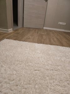 Shaggy Hochflor Teppich Wohnzimmer - 120x170 cm - Sand-Beige - Einfarbige Schlafzimmer-Teppiche Kunden-Foto 1