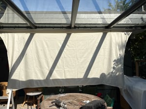 WOLTU Sonnensegel Rechteck 3x5m Creme wasserabweisend Sonnenschutz Polyester Windschutz mit UV Schutz für Garten Terrasse Camping Kunden-Foto 1