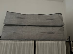 HomeGenius Sada 4 úložných boxů 100x50x25 cm s víkem a úchyty, prodyšné, skládací do šatní skříně Fotografie od zákazníka č. 1