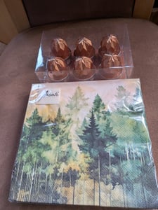 Ambiente ubrousek jedlový les akvarel 33x33 cm - dekorace na vánoční stůl Fotografie od zákazníka č. 1