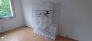 Grosser Weisser Modularer Kleiderschrank 16 Regale Bücherregal Xxl Kunden-Foto 5