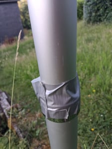 KESSER® Teleskop Fahnenmast Aluminium 6,30m Bodenhülse 60cm inkl Deutschlandfahne Höhenverstellbar Flaggenmast Mast Deutschland Flagge Alu Kunden-Foto 4