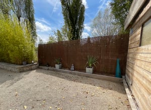 Weidenmatte 160 x 500 cm - Balkon Sichtschutz - Zaun Garten aus Holz - Sichtschutz Garten - Windschutz & Sonnenschutz - Schattenspender - 100% Natural Kunden-Foto 6