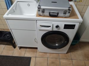 Spülbecken mit Unterschrank, Waschbecken, Wasserhahn 109 x 88,5 Kunden-Foto 1