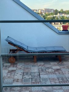 sunnypillow 1 Stück Liegenauflage 190 x 60  Auflage Polster für Gartenmöbel extra dick 9cm UV-Lichtecht  Polsterauflagen für Gartenliege Sonnenliege Liegestuhl Kissen  Anthrazit Kunden-Foto 1