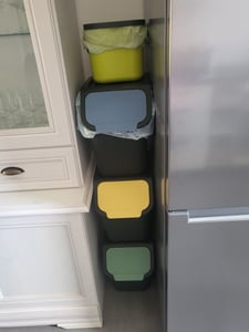 Afvalbakken voor afvalscheiding, set van 3, 25 liter, BINI Klantenfoto 1