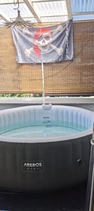 AREBOS Whirlpool aufblasbar | Ø208cm | 6 Personen | 130 Düsen | 1000L | Abdeckung Kunden-Foto 2