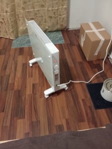 TRESKO® Riscaldatore elettrico bianco 1500W Vetro Convettore Riscaldatore a parete in vetro Radiatore bagno Foto del cliente 1