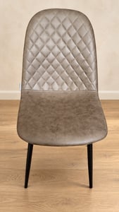 ML-Design sada 4 židlí do jídelny, antracit, kuchyňská židle z koženky, židle do obývacího pokoje s opěradlem, čalouněná židle k jídelnímu stolu s kovovými nohami Fotografie od zákazníka č. 1