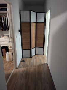 Homestyle4u Paravent Raumteiler 3 teilig Blickdicht Holz Bambus Reispapier Braun Sondergröße 2m Indoor Kunden-Foto 1