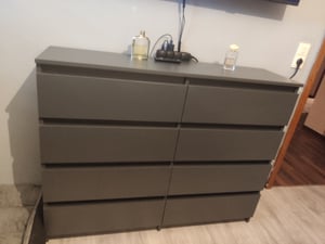 FURNICA - GABRIEL - Komoda se 4 zásuvkami - antracitově šedá V92cm Š60cm H33cm Fotografie od zákazníka č. 2