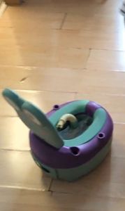 YARDIN Kinder Töpfchen Kindertoilette Babytopf WC, Kinder Toilettensitz Toilettentrainer mit Griffe und Anti-Rutsch, für Kinder ab 1 jahr, Grün-Typ A Kunden-Foto 5