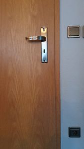 KOTARBAU® Türdrückerset 72 mm Langschild Patina Universal Modern Kunden-Foto 1