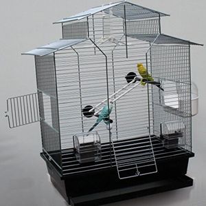 Vogelkäfig,Wellensittichkäfig,Exotenkäfig,60 cm Vogelkäfig Vogelbauer Wellensittich Kanarien Voliere Vogelhaus Käfig IZA 2 II schwarz Kunden-Foto 2