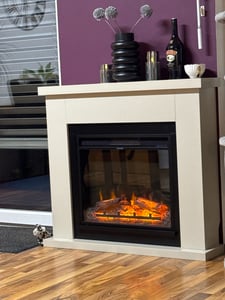 TAGU Frode Elektrokamin mit PowerFlame Hellbeige Kunden-Foto 1