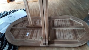 riess-ambiente Wetterfester Beistelltisch EMPIRE TEAK 50cm Massivholz klappbar Klapptisch Tisch Gartentisch Kunden-Foto 6