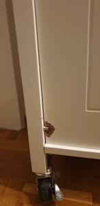 KESPER 2552613 Kuchynský vozík so systémom triedenia odpadu, biely lak, krycia doska s dekorom bambusu Fotografia od zákazníka č. 21