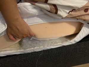 Matratze 90x200 cm orthopädisch 7 Zonen Taschenfederkern H3 H4 Kokos ca. 24 cm Höhe atmungsaktiv Bezug waschbar für Allergiker geeignet FERRARA Kunden-Foto 6