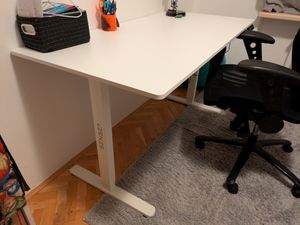 SENSE7 Nojo Biurko z regulacją wysokości 140x70 cm Elektryczne Białe Biurko do gier Biurko komputerowe Biurko do pracy na stojąco Funkcja pamięci System zarządzania kablami Biuro Zdjęcie produktu od klienta nr 4
