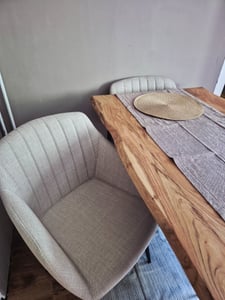 SIT Baumkante-Esstisch 140 x 80 cm | Tischplatte Akazie natur antikfinish | Gestell Stahl antiksilbern | B 140 x T 80 x H 77 cm | 07107-20 | Serie TISCHE & BÄNKE Kunden-Foto 8