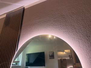 Badspiegel Rund 60cm drei Lichtfarbe dimmbar Memory Touch/Wandschalter Beschlagfrei Runder Spiegel automatische Abschaltung Kunden-Foto 4