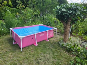 INTEX 28266NP - Pink Rectangular Frame Pool (220x150x60cm) Swimmingpool Planschbecken Kunden-Foto 1