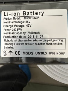 36V 30Ah Li-ion baterie 10S3P 500W sada baterií s nabíječkou pro e-kolo a e-skútr 18650 články vysoce výkonné baterie, XT60 + DC zástrčka Fotografie od zákazníka č. 3