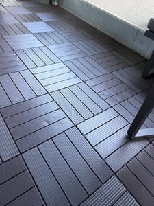 VEVOR Terrassenfliesen, 36er-Set, Balkonfliesen 30 x 30 cm, Klickfliesen, wasserdichter Kunststoff-Bodenbelag für den Außenbereich, Terrassenbodenbelag Kunden-Foto 6