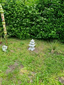 Pagoda in pietra fusa per il vostro giardino Resistente al gelo e alle intemperie e nuova Altezza 45 cm, JA-279 Foto del cliente 1