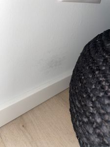 BELIANI Stolička černá juta ⌀ 50 cm EPS polstrování kulatý puf sezení boho styl obývací pokoj Fotografie od zákazníka č. 1
