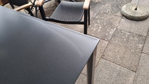 KETTLER Cubic Dining-Tisch 160x90 cm silber/anthrazit, Aluminium/Kettalux Kunden-Foto 2