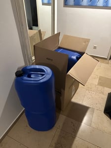 3 x 30 Liter Kanister Wasserkanister Campingkanister Farbe blau lebensmittelecht (3x30 knb) Kunden-Foto 1