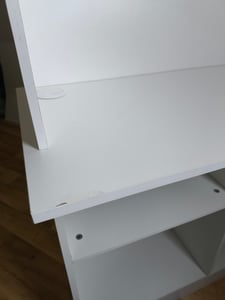 Flieks Eckschreibtisch mit Regal, Schreibtisch mit Kabeldurchlass, 3 Schubladen und eingebautem Bücherregal, LED-Vitrinenschrank 120×80×180cm, Schwarz Kunden-Foto 1