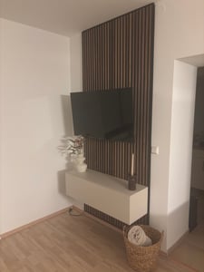 PLATAN ROOM TV Lowboard Hängeboard Board Schrank für Wohnzimmer Wandschrank Matt 210 (2x105) cm Länge Kunden-Foto 13