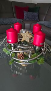 Fink CANDLE, metallic Stumpenkerze, Paraffin, weiß, L. 8 cm, B. 8 cm, H. 10 cm, D. 8 cm 123844 Kunden-Foto 1