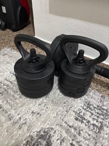 TREX SPORT Hantelset Kurzhanteln 4in1 Set | 2x20kg Kurzhantel Set, Langhantel, Liegestütze, Kettlebell | 40kg Dumbbell Hanteln Set mit Verbindungsrohr Kunden-Foto 2