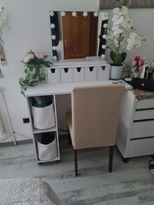 SONGMICS HOME Kommode, Schrank, Schminktisch mit Regal, Toolless-Technologie Kunden-Foto 2