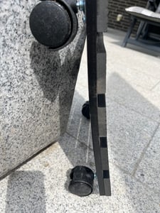 Faziango WPC Pflanzenroller 30cm, Blumenroller Tragkraft 80 KG, Rolluntersetzer mit Rollen, Kübelroller für Pflanzen, Blumentopf(Eckig, Braun) Kunden-Foto 1