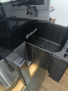 WELLENT XXL Heißluftfritteuse 11L Dual Zone, Airfryer 2600W mit 2 Körben, 10 Programme,LED Touch – 80-200°C – Spülmaschinenfest – Ohne PFAS Kunden-Foto 21