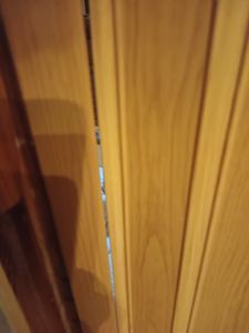 Falttür 81 x 201 cm Schiebetür Nischentür Kunststoff eiche hell Farben Neu Kunden-Foto 1