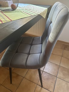 DEULINE Esszimmerstühle Essstühle Samtbezug Polsterstuhl Stühle Esszimmer Stuhl Milano 4er-Set GRAU 521252 Kunden-Foto 8